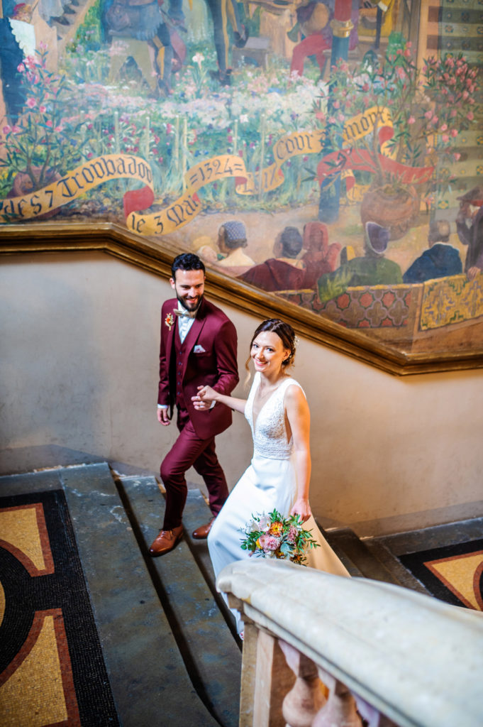 Mariage reportage photographe lumière coloré Céline Lauragais Aude Toulouse Domaine Saint-Nicolas Montech Capitole Cérémonie Laique