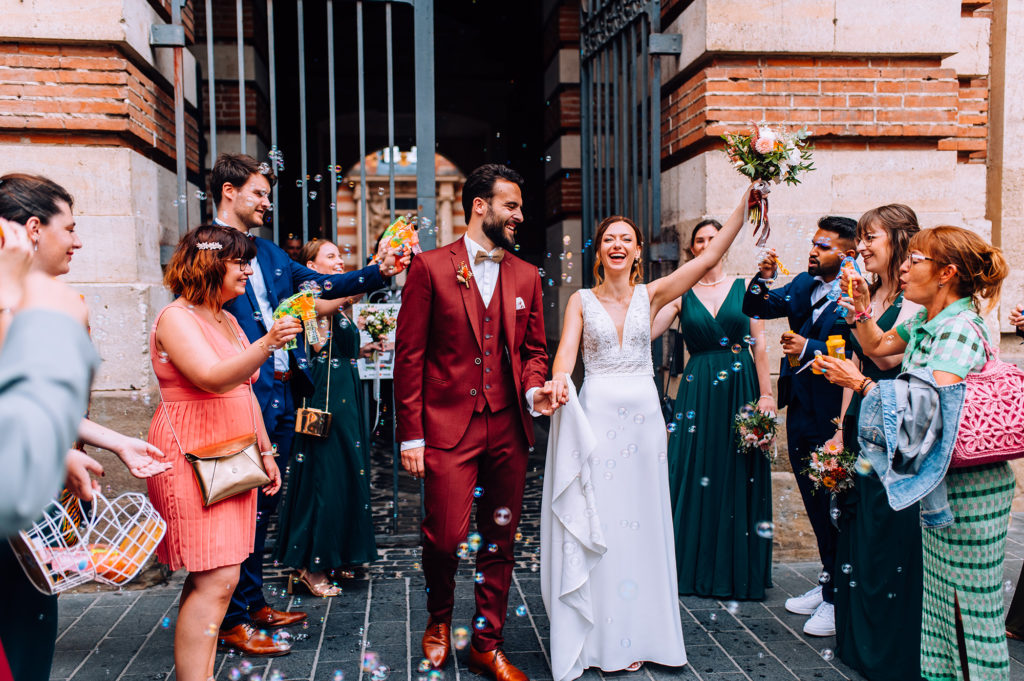 Mariage reportage photographe lumière coloré Céline Lauragais Aude Toulouse Domaine Saint-Nicolas Montech Capitole Cérémonie Laique