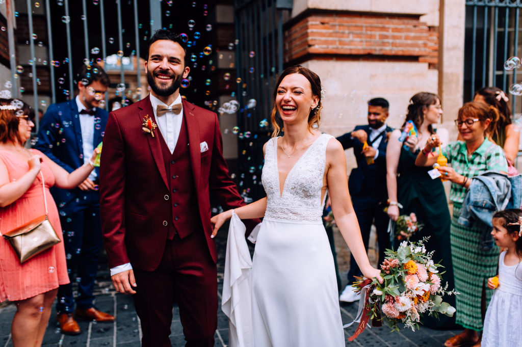 Mariage reportage photographe lumière coloré Céline Lauragais Aude Toulouse Domaine Saint-Nicolas Montech Capitole Cérémonie Laique