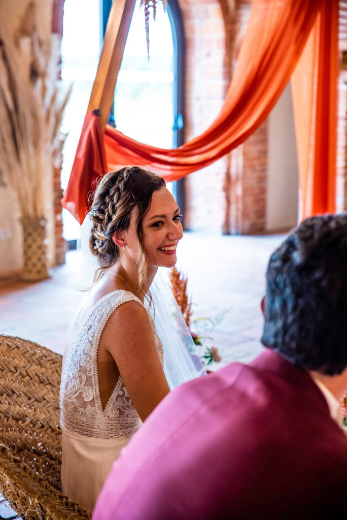 Mariage reportage photographe lumière coloré Céline Lauragais Aude Toulouse Domaine Saint-Nicolas Montech Capitole Cérémonie Laique